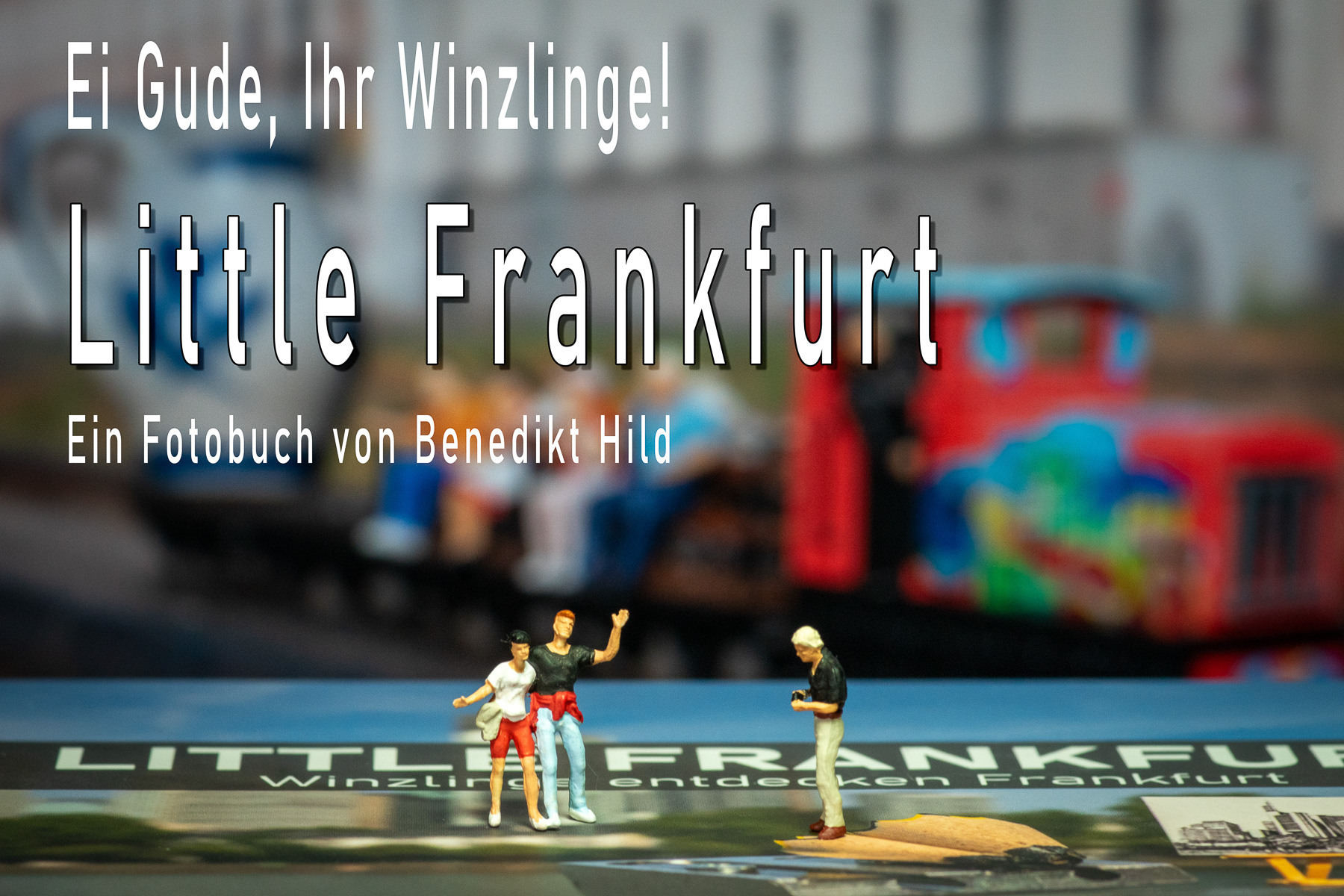 H0-Figuren auf dem Fotobuch Little Frankfurt