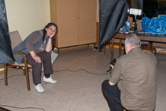 Detlef Heinemann portraitiert Petra Limmer (Foto: Reiner Gruhle)