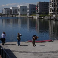 Fotografieren an der Hafenplatte (Foto: Werner Otterbach)