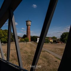 Aussichtsplattform mit Blick auf den Wasserturm (Foto: Reiner Gruhle)